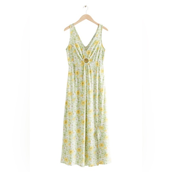 & Other Stories Green Floral Maxi Dress - Picture 2 of 8